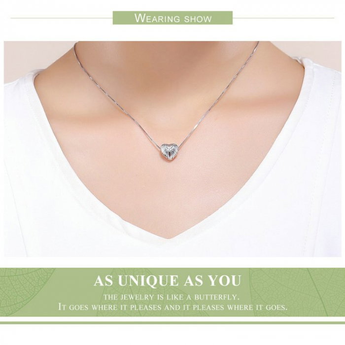 Talisman din argint 925 in forma de inima cu aripi de inger [6]