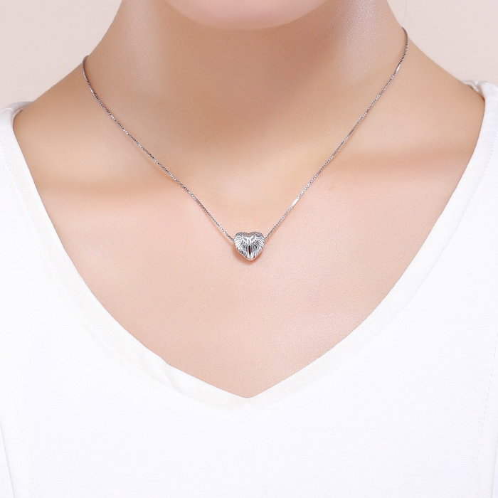 Talisman din argint 925 in forma de inima cu aripi de inger [7]