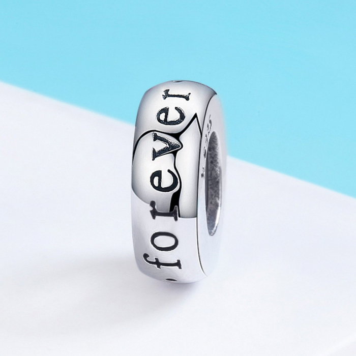 Talisman din argint cu mesaj de dragote Love forever [4]