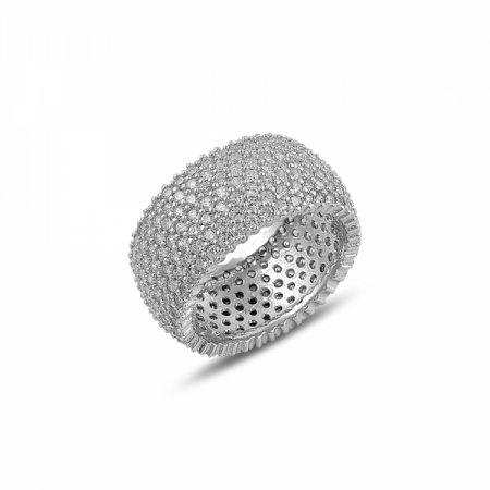 Inel argint rodiat Eternity cu zirconii [0]