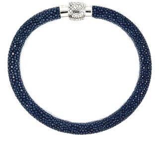 Bratara din argint 925 cu piele naturala culoare albastru [1]