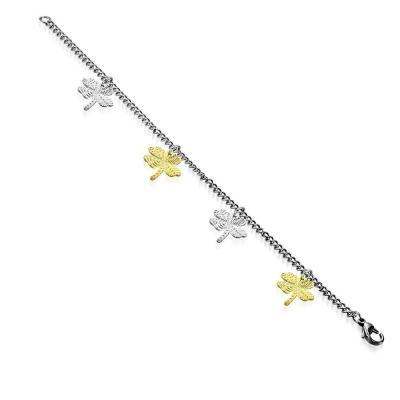 Bratara din inox cu trifoi cu patru foi - Be Lucky [1]