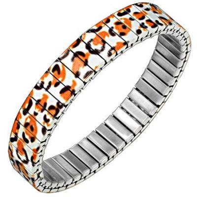 Bratara elastica din inox model leopard
