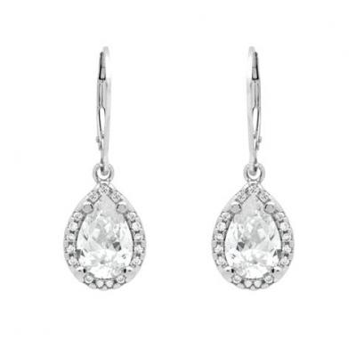 Cercei argint 925 picatura cu zirconii albe ESX0301 Be Elegant [1]