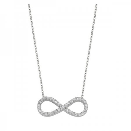 Colier argint 925 rodiat cu simbolul infinit si zirconii albe - Infinite You CTU0053 [0]