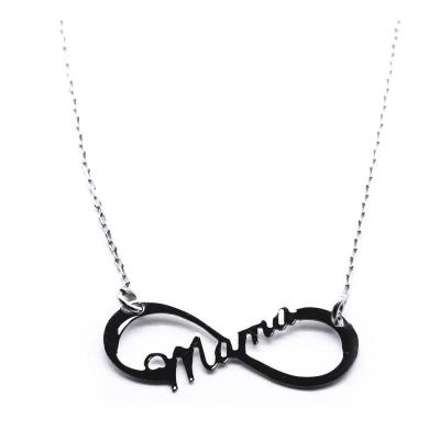 Colier argint 925 rodiat infinit cu Mama [0]