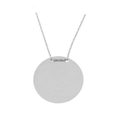 Colier cu banut mare din argint 925 rodiat 2.2 cm - Be Authentic [0]