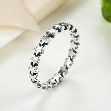 Inel argint 925 patinat cu stelute IST0014 [5]