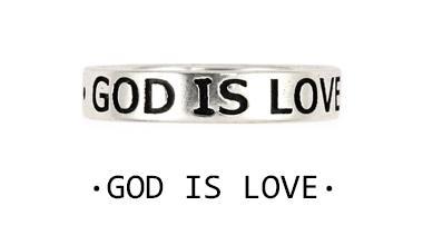 Inel argint 925 GOD IS LOVE cu aspect vintag [1]