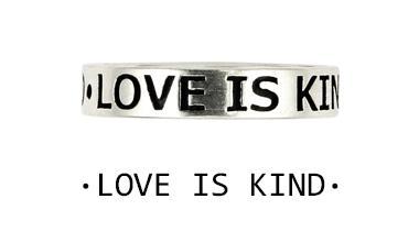 Inel argint 925 LOVE IS KIND cu aspect vintage [1]