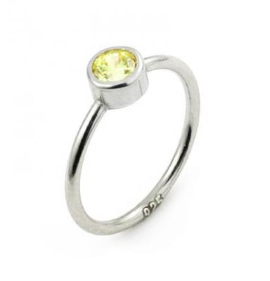 Inel argint 925 cu cristal galben [0]