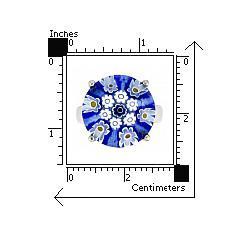 Inel argint 925 rodiat cu sticla murano millefiori [2]