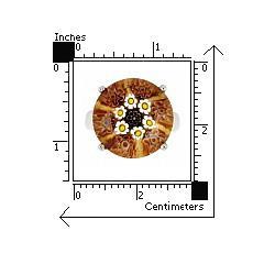Inel argint 925 rodiat cu sticla murano millefiori [2]