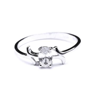 Inel argint 925 rodiat cu zirconiu oval [0]