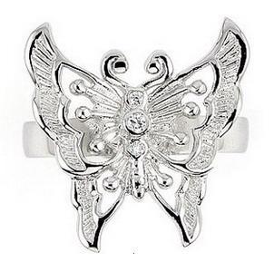 Inel argint 925 rodiat in forma de fluturas cu zirconii [1]