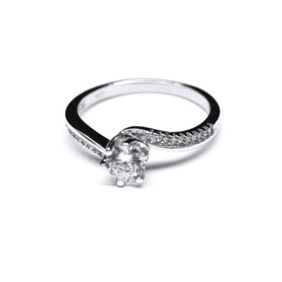 Inel elegant argint 925 rodiat cu zirconii [0]