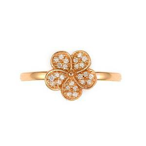 Inel floare din argint 925 aurit si zirconii [1]