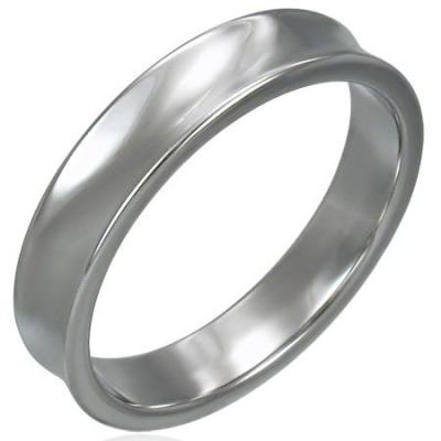 Inel tungsten 4 mm model concav stil verigheta
