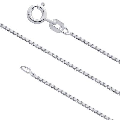 Lant argint 925 placat cu rodiu 75 cm si 1 mm grosime LSX0096 [0]