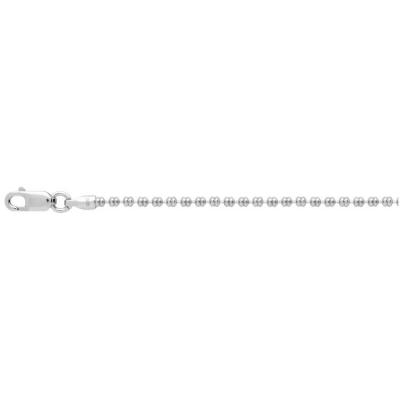 Lant argint 925 rodiat 1.8 mm cu bilute 40 cm [0]