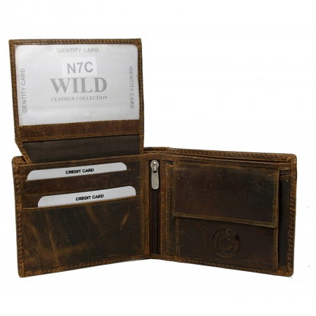 Portofel din piele naturala pt. barbati Wild PORM704 Maron [1]