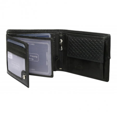Portofel din piele naturala pt. barbati Forever Young PORM705 Negru [1]