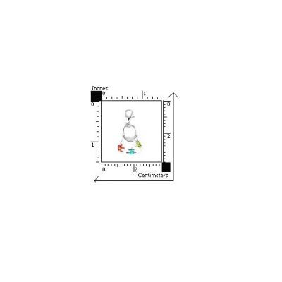 Talismant argint 925 rodiat gentuta pentru bratara sau lant [1]
