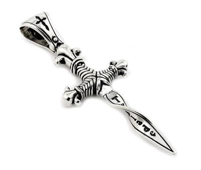 Pandant argint 925 sabie TWISTED BLADE [0]
