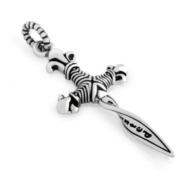 Pandant argint 925 sabie TWISTED BLADE PSX0541 [0]