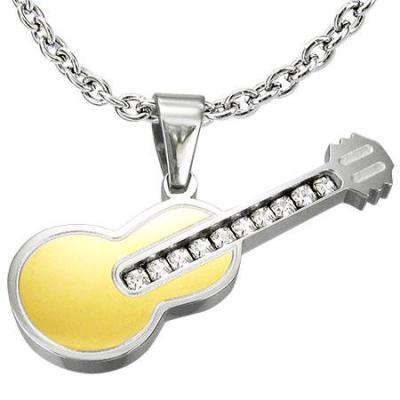 Pandant in forma de chitara cu zirconii