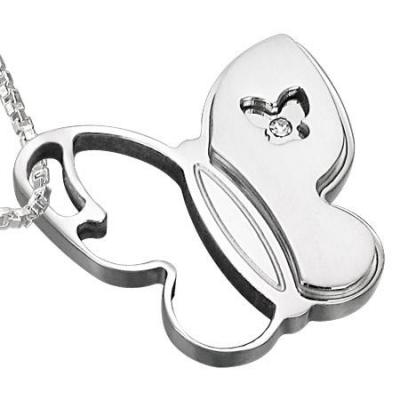 Pandant otel in forma de fluturas cu zirconiu