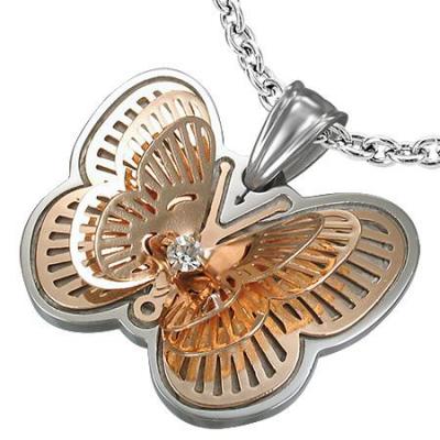 Pandant otel inox in forma de fluturas