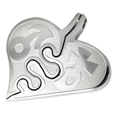 Pandant otel inox in forma de inimioara