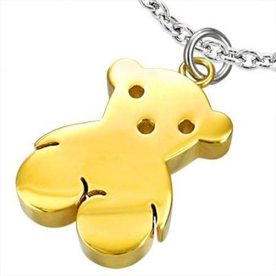 Pandant otel inox in forma de ursulet