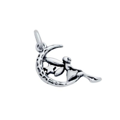 Pandantiv argint 925 semiluna cu zana si steluta  - Be Fantastic PSX0560 [1]
