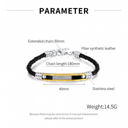 Bratara ajustabila piele si inox [11]