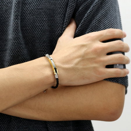 Bratara ajustabila piele si inox [3]