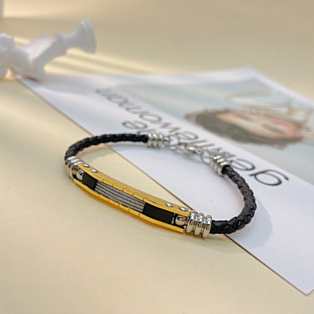 Bratara ajustabila piele si inox [7]