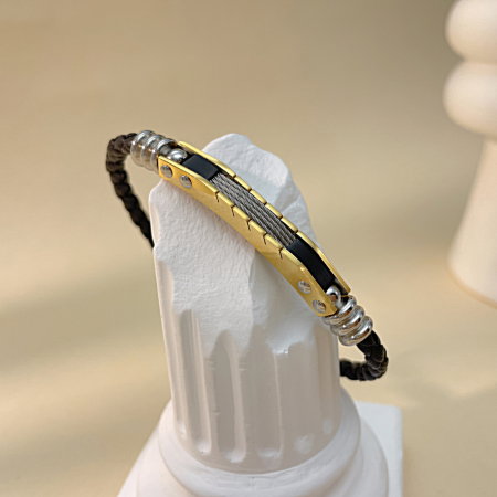 Bratara ajustabila piele si inox [1]