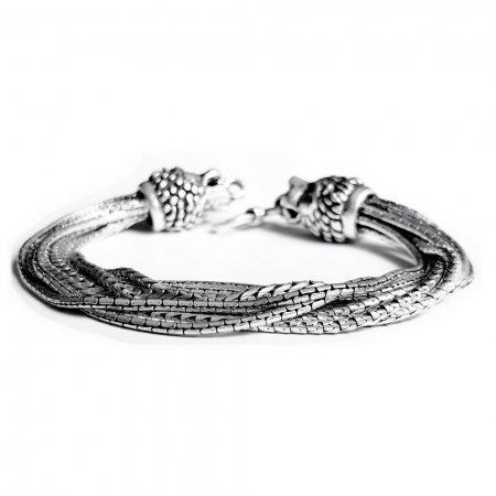 Bratara argint 925 cu capete de lei, Heracle [2]