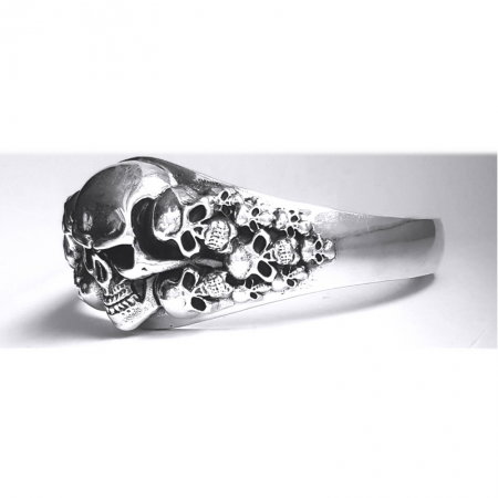 Bratara argint 925 cu cranii [2]