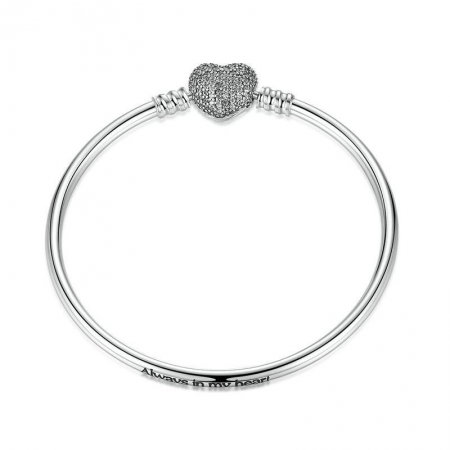 Bratara argint 925 cu inimioara Allways in my heart si zirconii albe - Be Elegant BST0015 [0]