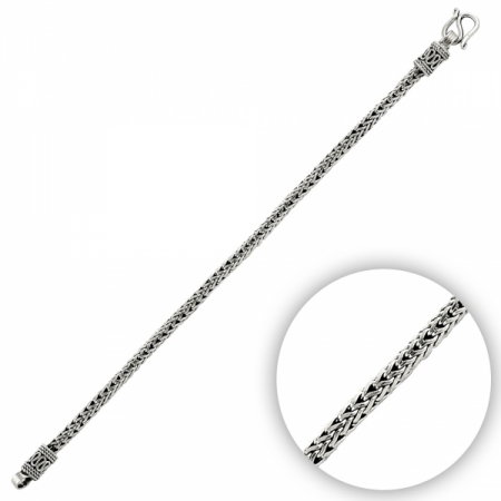 Bratara argint 925 cu model impletit Bali BTU0065 [1]