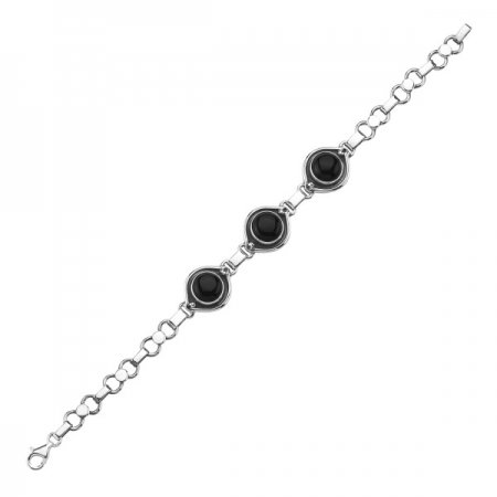 Bratara argint 925 cu pietre de onix negru - Be Elegant BTU0073 [0]