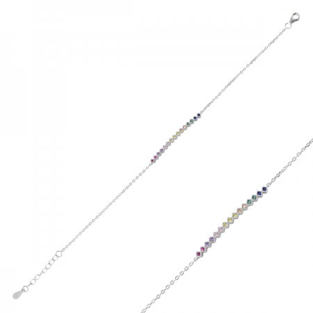 Bratara argint 925 cu zirconii multicolore - Be Elegant BTU0086 [1]