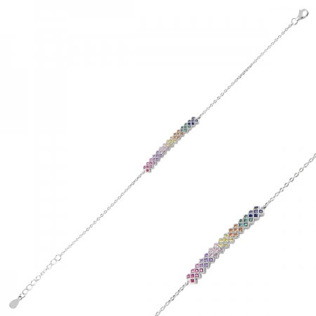Bratara argint 925 cu zirconii multicolore - Be Elegant BTU0098 [0]