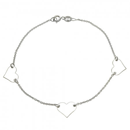 Bratara argint 925 cu trei inimioare BSX0263 [0]