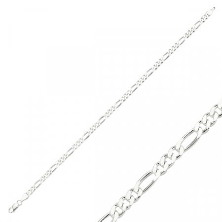 Bratara argint 925 Figaro, Latime: 4,80 mm - BTU0139 [0]