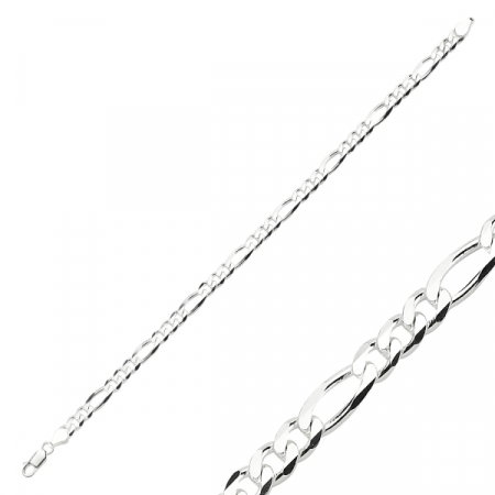 Bratara argint 925 Figaro, Latime: 5,40 mm - BTU0146 [1]