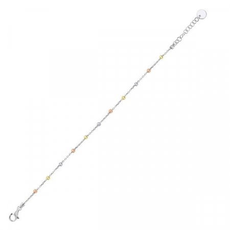 Bratara argint 925 cu bilute in trei nuante